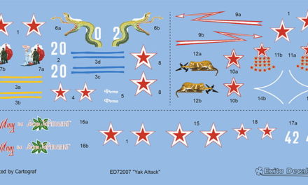 Kalkomanie do Jak-1b – Exito Decals 1/72